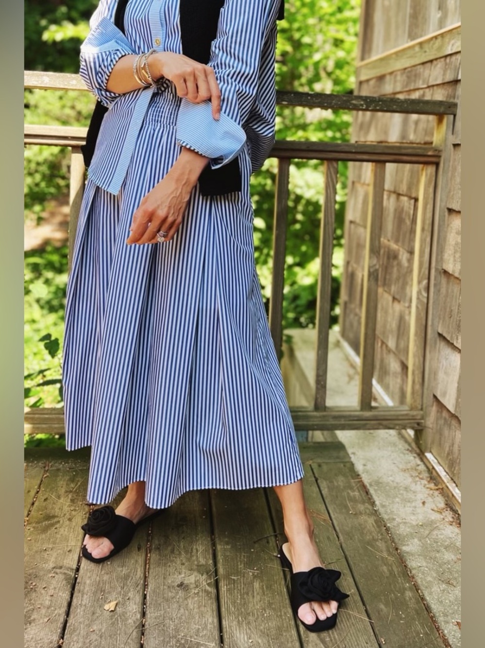 Buru Smocked Waist MIDI Skirt